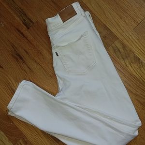 Levi's white hi rise skinny jeans